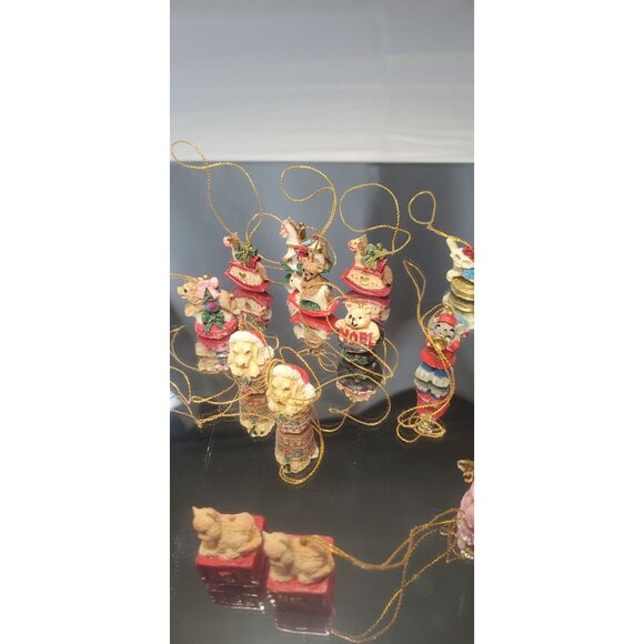 Vintage Mini Trims Hand Painted Christmas Ornaments - SET OF 24 - Picture 4 of 15